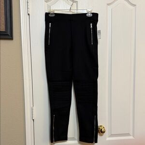 GAP Black Leggings with Zipper Accents